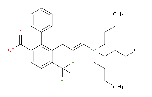 (E)-6-(3-(tributylstannyl)allyl)-5-(trifluoromethyl)-[1,1'-biphenyl]-2-carboxylate