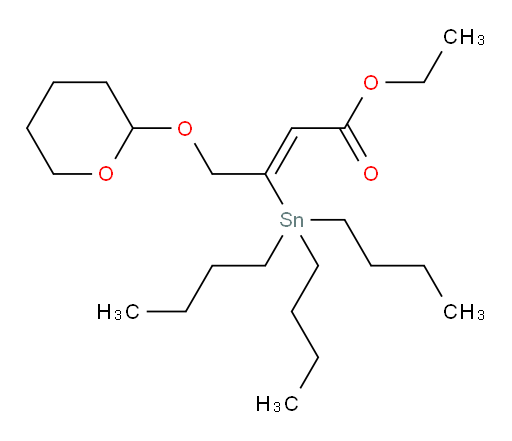 (Z)-乙基 4-((四氢-2H-吡喃-2-氧基))-3-(三丁基锡基)丁-2-烯酸酯