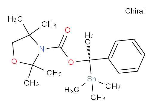 (R)-1-phenyl-1-(trimethylstannyl)ethyl 2,2,4,4-tetramethyloxazolidine-3-carboxylate