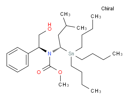 methyl ((S)-2-hydroxy-1-phenylethyl)((S)-3-methyl-1-(tributylstannyl)butyl)carbamate