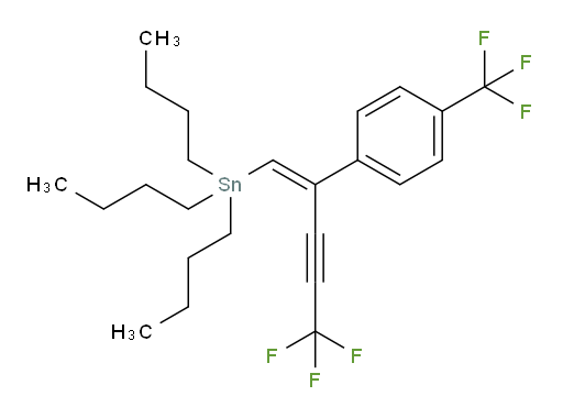 (Z)-tributyl(5,5,5-trifluoro-2-(4-(trifluoromethyl)phenyl)pent-1-en-3-yn-1-yl)stannane