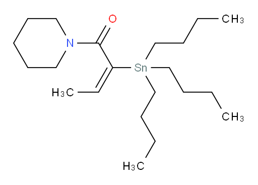 (E)-1-(piperidin-1-yl)-2-(tributylstannyl)but-2-en-1-one