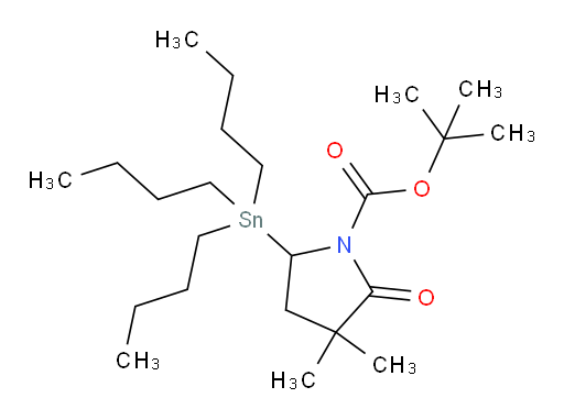 tert-butyl 3,3-dimethyl-2-oxo-5-(tributylstannyl)pyrrolidine-1-carboxylate