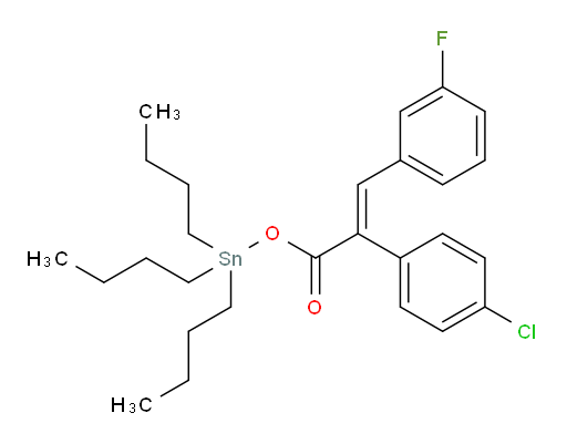 (E)-tributylstannyl 2-(4-chlorophenyl)-3-(3-fluorophenyl)acrylate