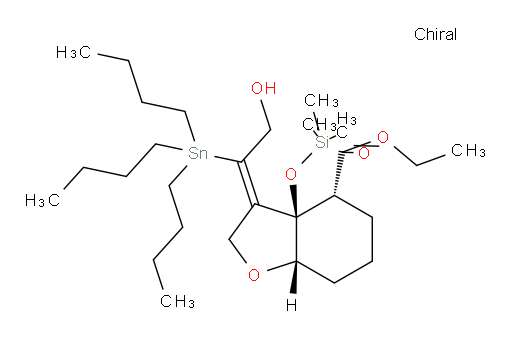 (3aR,4R,7aS,E)-ethyl 3-(2-hydroxy-1-(tributylstannyl)ethylidene)-3a-((trimethylsilyl)oxy)octahydrobenzofuran-4-carboxylate