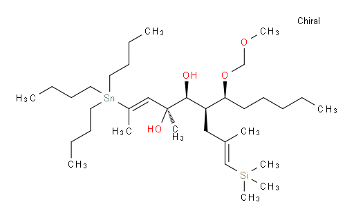 (4S,5S,6S,7S,E)-7-(methoxymethoxy)-4-methyl-6-((E)-2-methyl-3-(trimethylsilyl)allyl)-2-(tributylstannyl)dodec-2-ene-4,5-diol