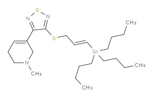 (E)-3-(1-methyl-1,2,5,6-tetrahydropyridin-3-yl)-4-((3-(tributylstannyl)allyl)thio)-1,2,5-thiadiazole