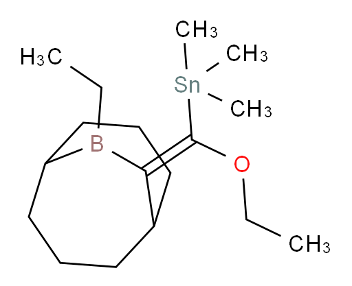 (E)-(乙氧基(9-乙基-9-bora双环[3.3.2]癸烷-10-亚基)甲基)三甲基锡烷