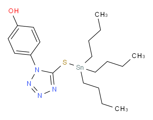 4-(5-((tributylstannyl)thio)-1H-tetrazol-1-yl)phenol