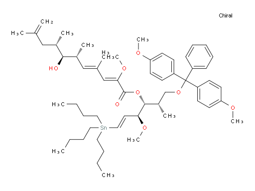 (2Z,4E,6R,7S,8S)-(2S,3R,4S,E)-1-(bis(4-methoxyphenyl)(phenyl)methoxy)-4-methoxy-2-methyl-6-(tributylstannyl)hex-5-en-3-yl 7-hydroxy-2-methoxy-4,6,8,10-tetramethylundeca-2,4,10-trienoate