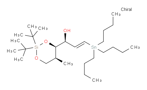 (S,E)-1-((4R,5S)-2,2-双-叔丁基-5-甲基-1,3,2-二氧杂silinan-4-基)-3-(三丁基锡基)丙-2-烯-1-醇