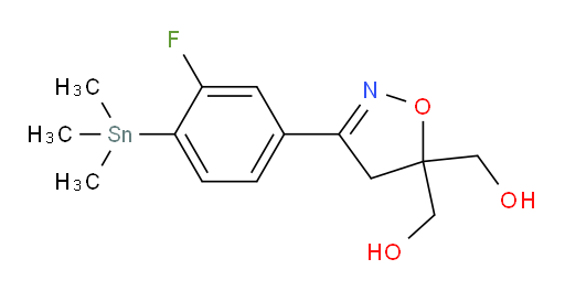 (3-(3-fluoro-4-(trimethylstannyl)phenyl)-4,5-dihydroisoxazole-5,5-diyl)dimethanol