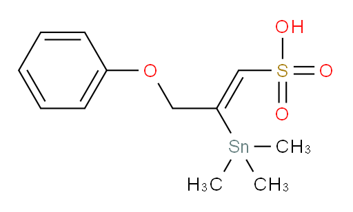 (Z)-3-phenoxy-2-(trimethylstannyl)prop-1-ene-1-sulfonic acid