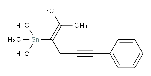 trimethyl(2-methyl-6-phenylhex-2-en-5-yn-3-yl)stannane