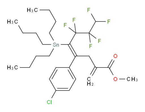 (Z)-甲基 4-(4-氯苯基)-6,6,7,7,8,8-六氟-2-亚甲基-5-(三丁基锡基)辛-4-烯酸酯