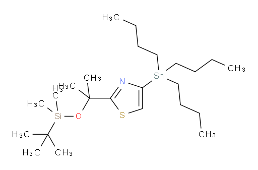 2-(2-((tert-butyldimethylsilyl)oxy)propan-2-yl)-4-(tributylstannyl)thiazole