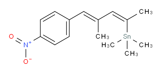 trimethyl((2Z,4E)-4-methyl-5-(4-nitrophenyl)penta-2,4-dien-2-yl)stannane