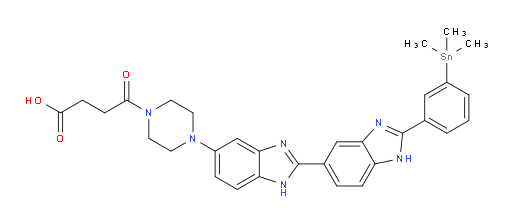 4-oxo-4-(4-(2'-(3-(trimethylstannyl)phenyl)-1H,1'H-[2,5'-bibenzo[d]imidazol]-5-yl)piperazin-1-yl)butanoic acid