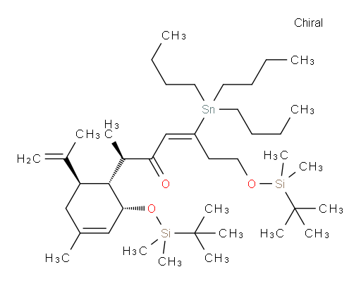 (R,E)-7-((tert-butyldimethylsilyl)oxy)-2-((1R,2S,6R)-2-((tert-butyldimethylsilyl)oxy)-4-methyl-6-(prop-1-en-2-yl)cyclohex-3-en-1-yl)-5-(tributylstannyl)hept-4-en-3-one