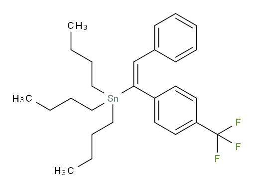 (E)-tributyl(2-phenyl-1-(4-(trifluoromethyl)phenyl)vinyl)stannane