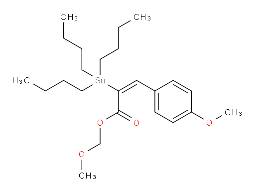 (E)-methoxymethyl 3-(4-methoxyphenyl)-2-(tributylstannyl)acrylate
