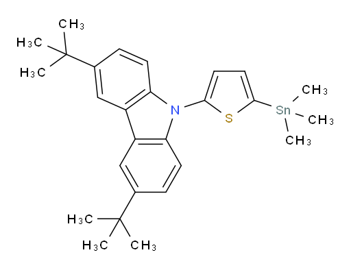 3,6-di-tert-butyl-9-(5-(trimethylstannyl)thiophen-2-yl)-9H-carbazole
