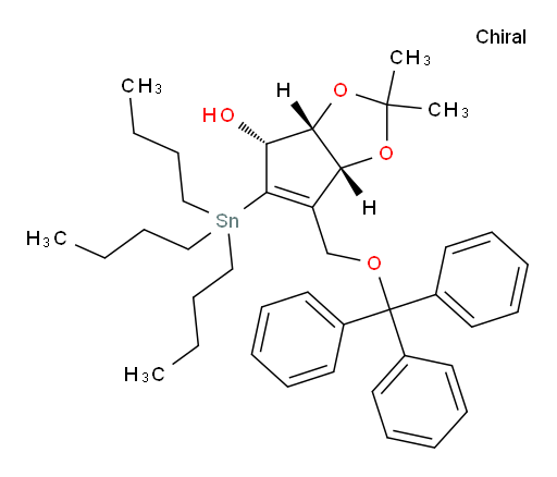 (3aS,4R,6aR)-2,2-dimethyl-5-(tributylstannyl)-6-((trityloxy)methyl)-4,6a-dihydro-3aH-cyclopenta[d][1,3]dioxol-4-ol