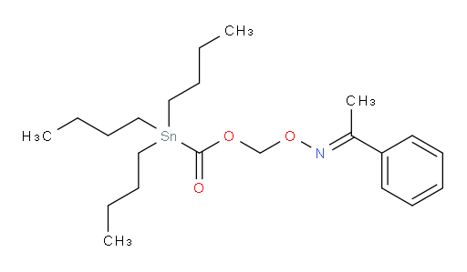 (E)-(((1-phenylethylidene)amino)oxy)methyl tributylstannanecarboxylate