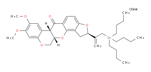 (2R,6aS,12aS)-8,9-dimethoxy-2-(3-(tributylstannyl)prop-1-en-2-yl)-1,2,12,12a-tetrahydrochromeno[3,4-b]furo[2,3-h]chromen-6(6aH)-one