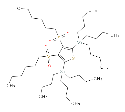(3,4-双(己基磺酰基)噻吩-2,5-二基)双(三丁基锡烷)