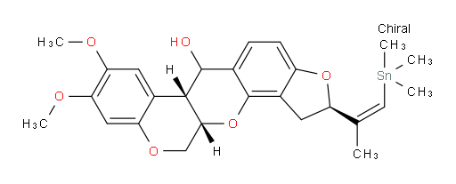 (2R,6aR,12aS)-8,9-dimethoxy-2-((Z)-1-(trimethylstannyl)prop-1-en-2-yl)-1,2,6,6a,12,12a-hexahydrochromeno[3,4-b]furo[2,3-h]chromen-6-ol