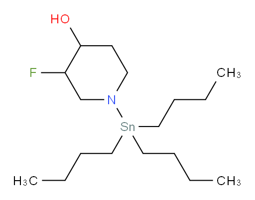3-fluoro-1-(tributylstannyl)piperidin-4-ol