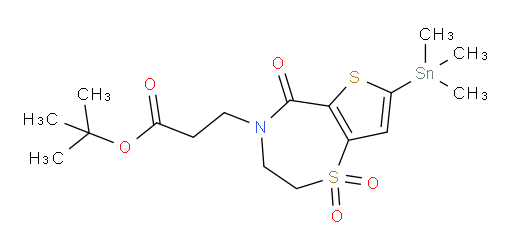 tert-butyl 3-(1,1-dioxido-5-oxo-7-(trimethylstannyl)-2,3-dihydrothieno[2,3-f][1,4]thiazepin-4(5H)-yl)propanoate
