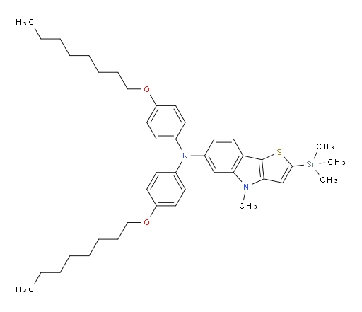 4-methyl-N,N-bis(4-(octyloxy)phenyl)-2-(trimethylstannyl)-4H-thieno[3,2-b]indol-6-amine