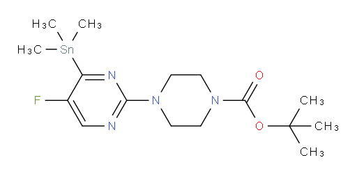 tert-butyl 4-(5-fluoro-4-(trimethylstannyl)pyrimidin-2-yl)piperazine-1-carboxylate