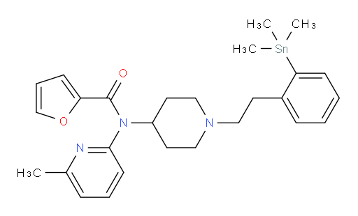N-(6-methylpyridin-2-yl)-N-(1-(2-(trimethylstannyl)phenethyl)piperidin-4-yl)furan-2-carboxamide