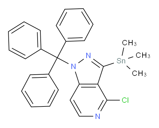 4-chloro-3-(trimethylstannyl)-1-trityl-1H-pyrazolo[4,3-c]pyridine