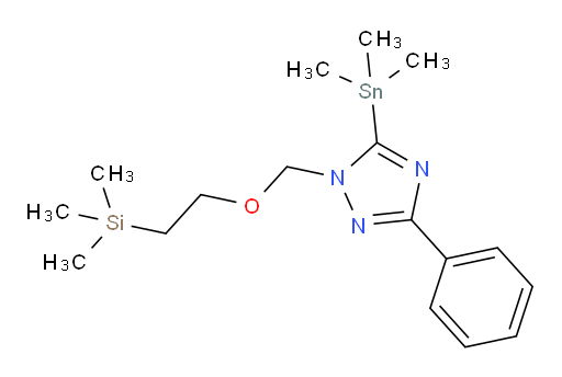3-phenyl-1-((2-(trimethylsilyl)ethoxy)methyl)-5-(trimethylstannyl)-1H-1,2,4-triazole