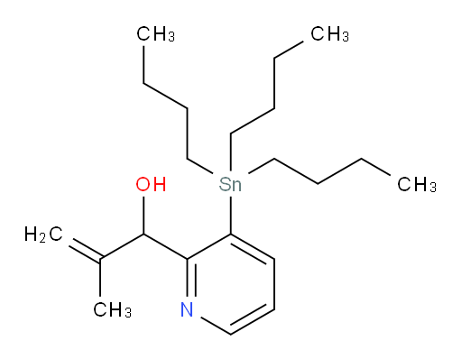 2-methyl-1-(3-(tributylstannyl)pyridin-2-yl)prop-2-en-1-ol