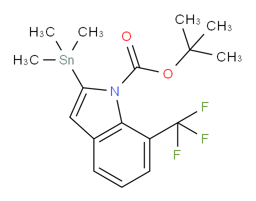 tert-butyl 7-(trifluoromethyl)-2-(trimethylstannyl)-1H-indole-1-carboxylate
