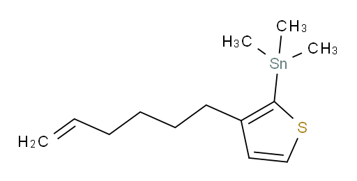 (3-(hex-5-en-1-yl)thiophen-2-yl)trimethylstannane