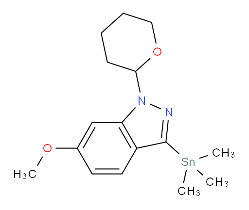 6-methoxy-1-(tetrahydro-2H-pyran-2-yl)-3-(trimethylstannyl)-1H-indazole