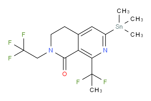 8-(1,1-difluoroethyl)-2-(2,2,2-trifluoroethyl)-6-(trimethylstannyl)-3,4-dihydro-2,7-naphthyridin-1(2H)-one