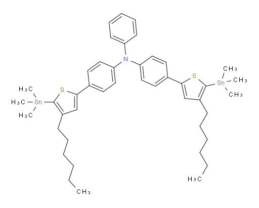 4-(4-hexyl-5-(trimethylstannyl)thiophen-2-yl)-N-(4-(4-hexyl-5-(trimethylstannyl)thiophen-2-yl)phenyl)-N-phenylaniline