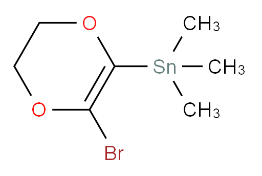 (3-bromo-5,6-dihydro-1,4-dioxin-2-yl)trimethylstannane