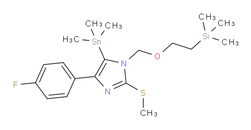 4-(4-fluorophenyl)-2-(methylthio)-1-((2-(trimethylsilyl)ethoxy)methyl)-5-(trimethylstannyl)-1H-imidazole