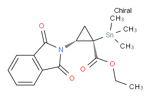 (1R,2R)-ethyl 2-(1,3-dioxoisoindolin-2-yl)-1-(trimethylstannyl)cyclopropanecarboxylate