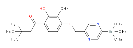 1-(2-hydroxy-3-methyl-4-((5-(trimethylstannyl)pyrazin-2-yl)methoxy)phenyl)-3,3-dimethylbutan-1-one