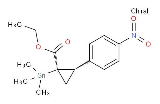 (1R,2S)-ethyl 2-(4-nitrophenyl)-1-(trimethylstannyl)cyclopropanecarboxylate