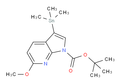 tert-butyl 6-methoxy-3-(trimethylstannyl)-1H-pyrrolo[2,3-b]pyridine-1-carboxylate